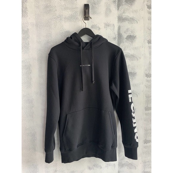 1017 ALYX 9SM Black Techno Scar Hoodie size LARGE - Picture 1 of 4